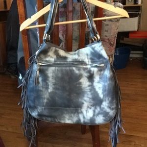 Tie-dyed looking purse